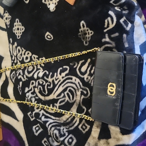 Comet genuine eel skin purse black gold - Picture 7 of 7